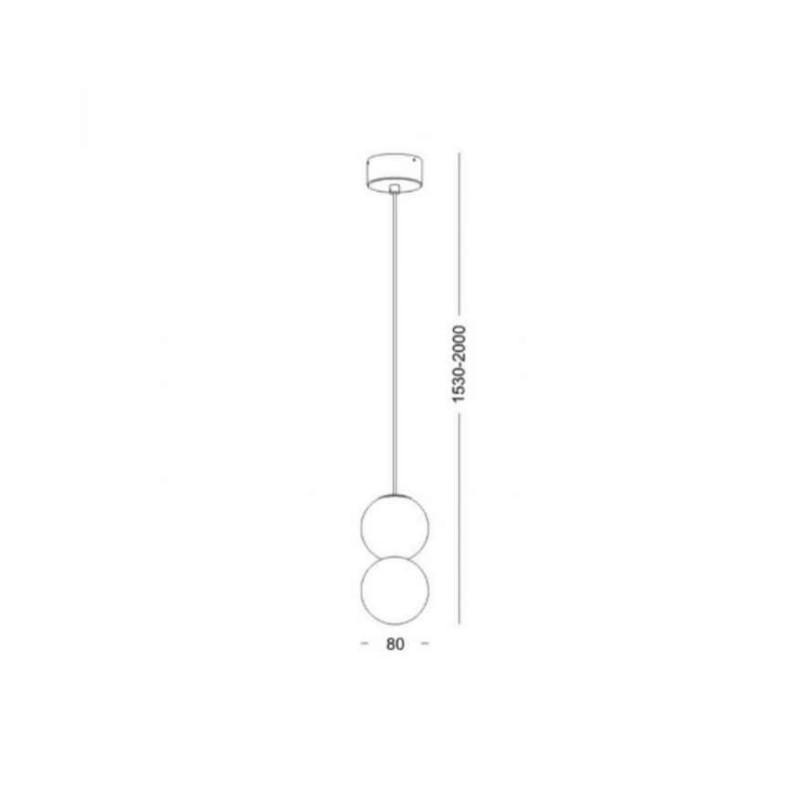 Подвесной светильник, люстра Kloodi DECO_PE-SONYA80 3W 3K WH SONYA80 LED 1x3W 3000К 120Lm IP20 белый