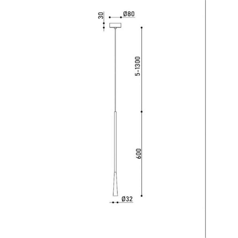 Подвесной светильник, люстра Kloodi DECO_PE-SURMA600 7W 3K WH LED 1x7W 3000К 490Lm IP20 белый