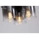 Люстра - Searchlight 88911-3BK Sweden 3LT Flush - Matt Black & Smoked Glass