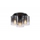 Люстра - Searchlight 88911-3BK Sweden 3LT Flush - Matt Black & Smoked Glass