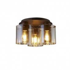 Люстра - Searchlight 88911-3MO Sweden 3LT Flush - Mocha Metal & Amber Glass