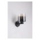 Бра - Searchlight 88912-1BK Швеция 1Lt Wall Light - Matt Black & Smoked Glass