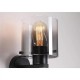 Бра - Searchlight 88912-1BK Швеция 1Lt Wall Light - Matt Black & Smoked Glass