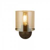 Бра - Searchlight 88912-1MO Швеция 1Lt Wall Light - Mocha Metal & Amber Glass
