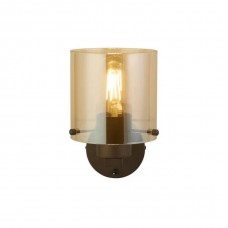Бра - Searchlight 88912-1MO Швеция 1Lt Wall Light - Mocha Metal & Amber Glass