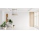 Подвесной светильник Searchlight 88921-5MO Sweden II 5Lt Bar Pendant - Mocha Metal & Amber Glass