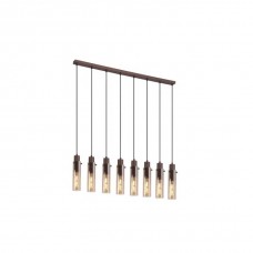 Подвесной светильник Searchlight 88921-8MO Sweden II 8Lt Bar Pendant - Mocha Metal & Amber Glass
