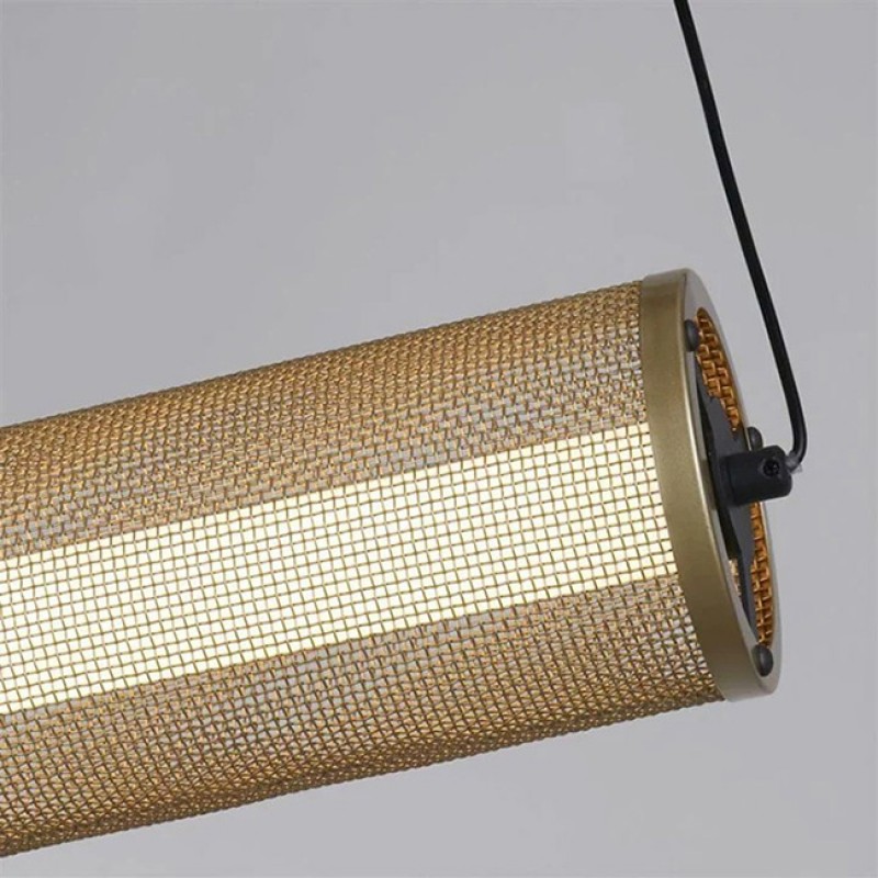 Підвісний світильник Searchlight 25151-1BK Thread LED Pendant Gold Mesh and Matt Black, 26 Вт, 1191 лм, 3000К