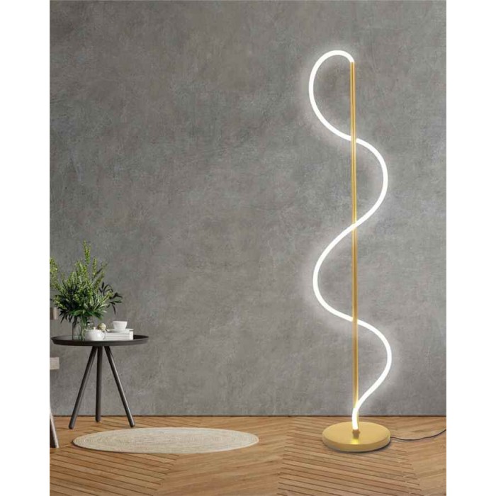 Торшер - Goldlux 330192 Emma LED 1x36W 4000K 4300Lm IP20 золотой