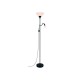 Торшер Nordlux 2512554003 Lauria E27+E14 1+1x40W+15W IP20 чорний