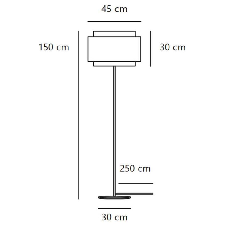 Торшер - Nordlux 2520054018 Takai E27 1x25W IP20 белый