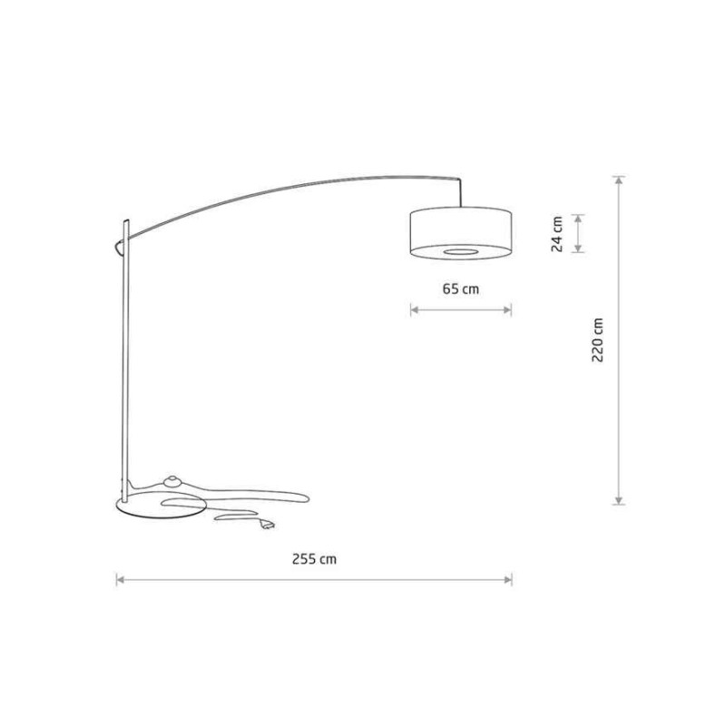 Торшер - Nowodvorski 11430 Poise B E27 1x25W IP20 разноцветный