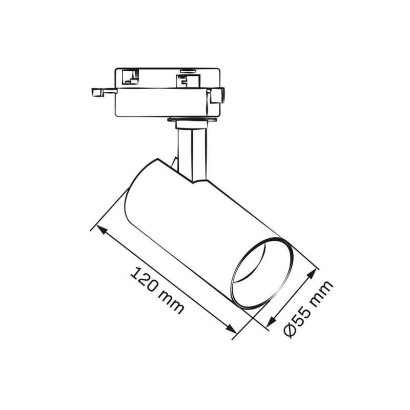 Трековий світильник Goldlux 329042 Shark LED 1x10W 4000K 850Lm IP20 чорний
