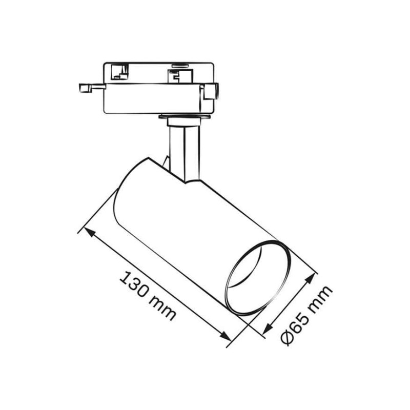 Трековий світильник Goldlux 329066 Shark LED 1x20W 4000K 1700Lm IP20 чорний