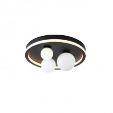 Люстра - Searchlight 73380BK Trident 3Lt LED Flush, Black Metal и Opal Glass Balls