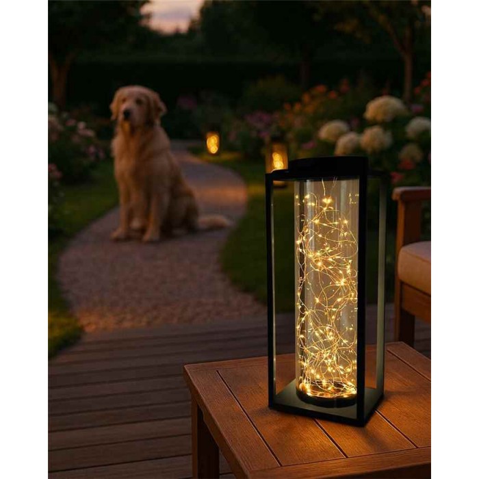 Уличный портативный светильник на солнечной батарее Goldlux 329462 Glamor LED 3000K IP44 черный