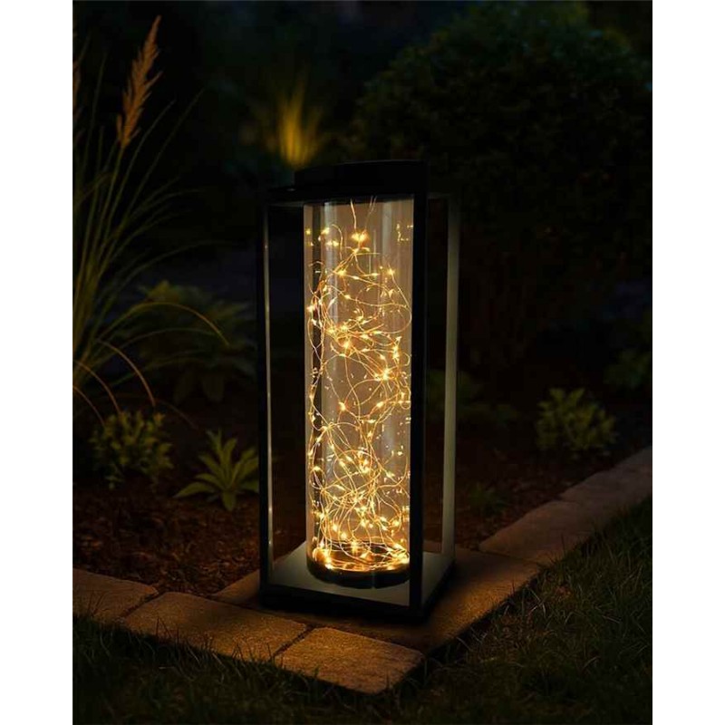 Вуличний портативний світильник на сонячній батареї Goldlux 329462 Glamor LED 3000K IP44 чорний