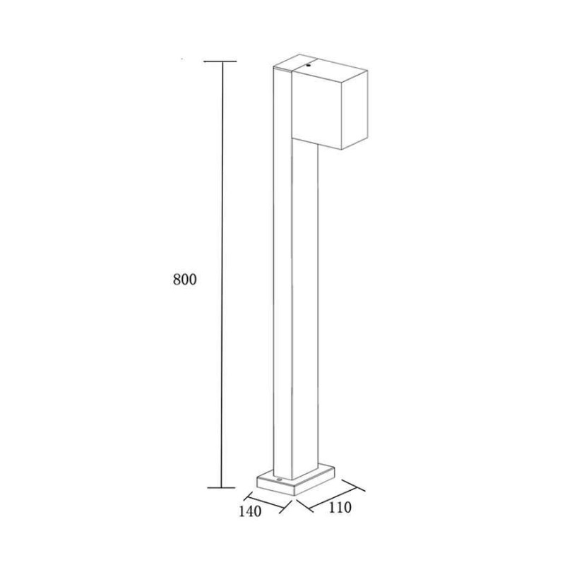 Вуличний світильник Goldlux 330987 Boston GU10 1x10W IP54 чорний
