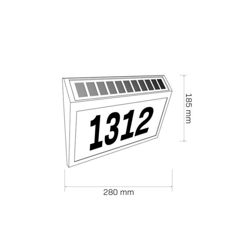 Вуличний світильник на сонячній батареї Goldlux 329493 Numero LED 6000K 50Lm IP44 чорний
