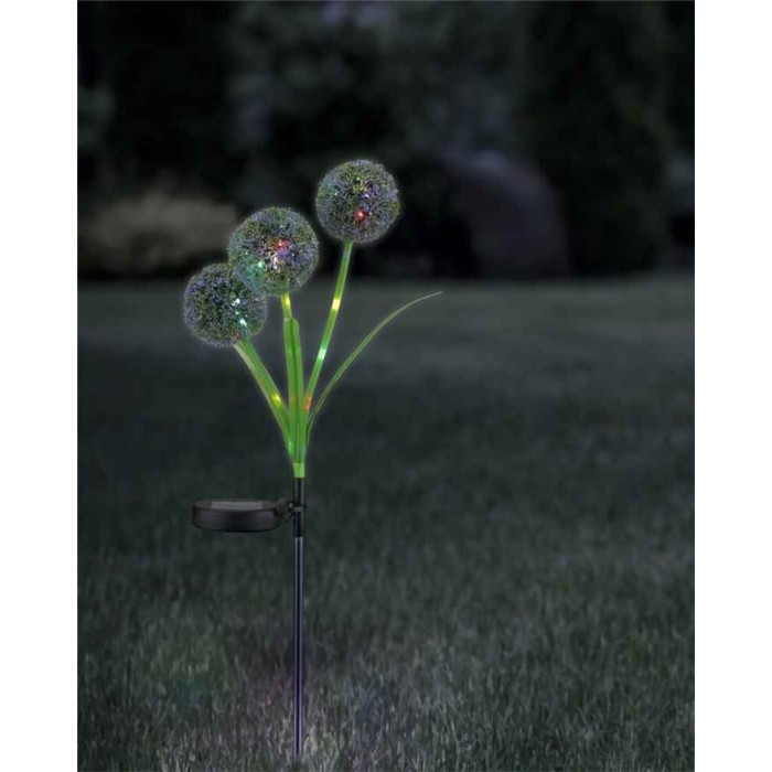 Уличный светильник на солнечной батарее Goldlux 329516 Allium Color LED 6500K IP44 зеленый