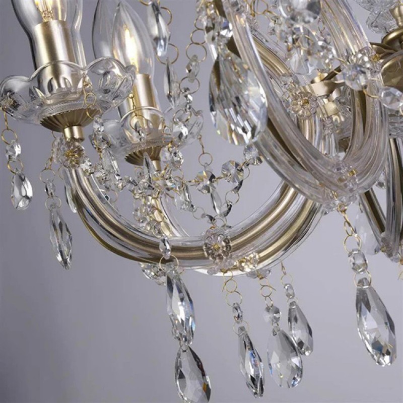 Люстра Searchlight 44761-8GO Utah Outdoor 8Lt Pendant - Gold & Crystal