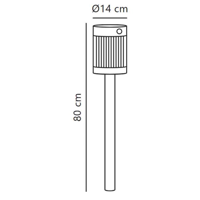 Уличный светильник на солнечной батарее Nordlux 2518228003 Coupar LED 1x3.2W 3000K 150Lm IP44 черный