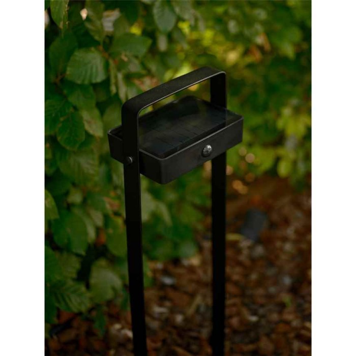 Уличный светильник на солнечной батарее Nordlux 2518268003 Saulio LED 1x4.5W 3000K 370Lm IP44 черный