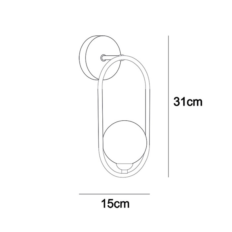 Бра Italux WL-3965-1-BL Lupus