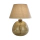 Настільна лампа Searchlight EU44651GR Zenith 1Lt Table Lamp, Green Glass with Natural Linen Shade