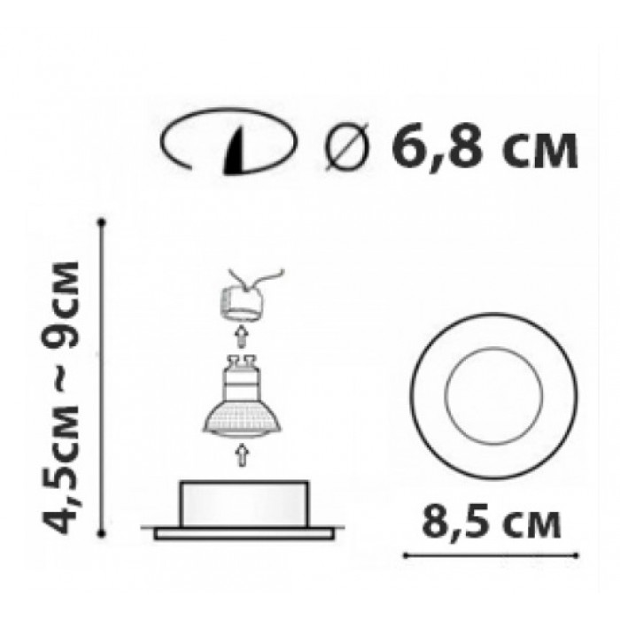 Точковий світильник Friendlylight FL1088 Wisla White Точковий світильник Friendlylight FL1088 Wisla White