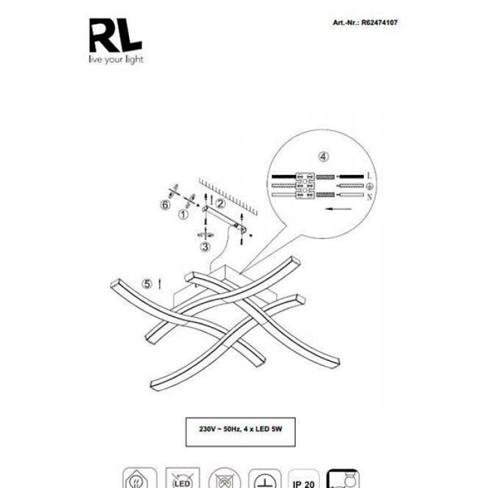 Світильник REALITY R62474107 ROUTE Світильник REALITY R62474107 ROUTE