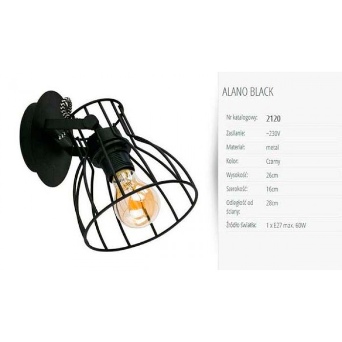 TK Lighting 2120 Alano Black TK Lighting 2120 Alano Black
