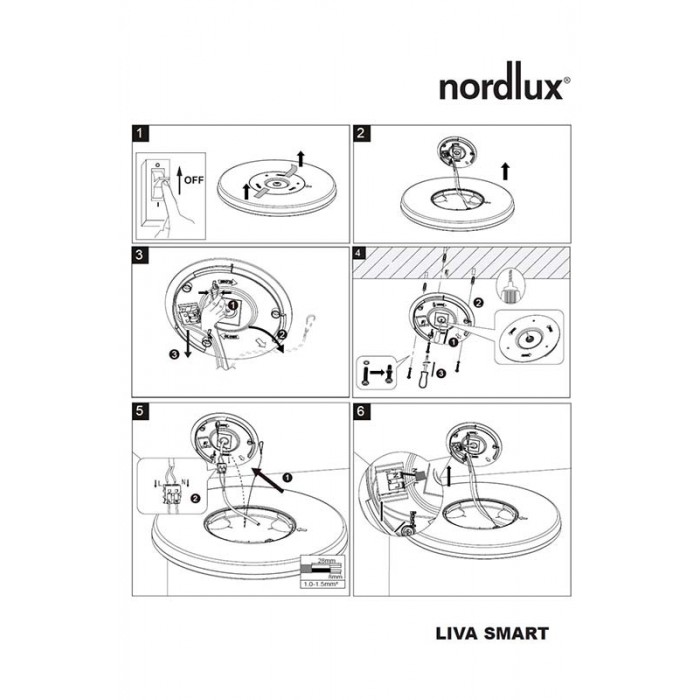 Потолочний світильник Nordlux 2110826101 Liva Smart Потолочний світильник Nordlux 2110826101 Liva Smart