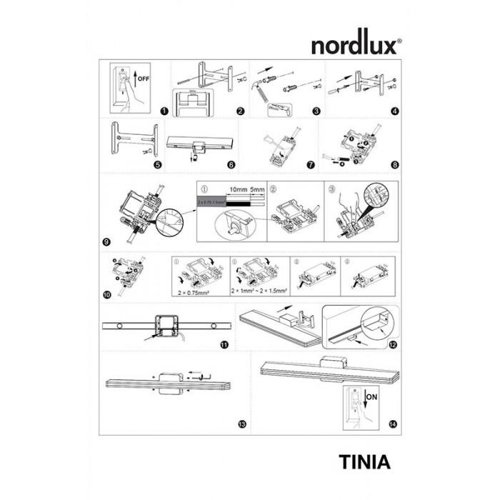 Бра для ванной, светильник Nordlux 2210141001 Tinia LED 1x24W 3000K-4000K 1800Lm IP44 белый Бра для ванной, светильник Nordlux 2210141001 Tinia LED 1x24W 3000K-4000K 1800Lm IP44 белый