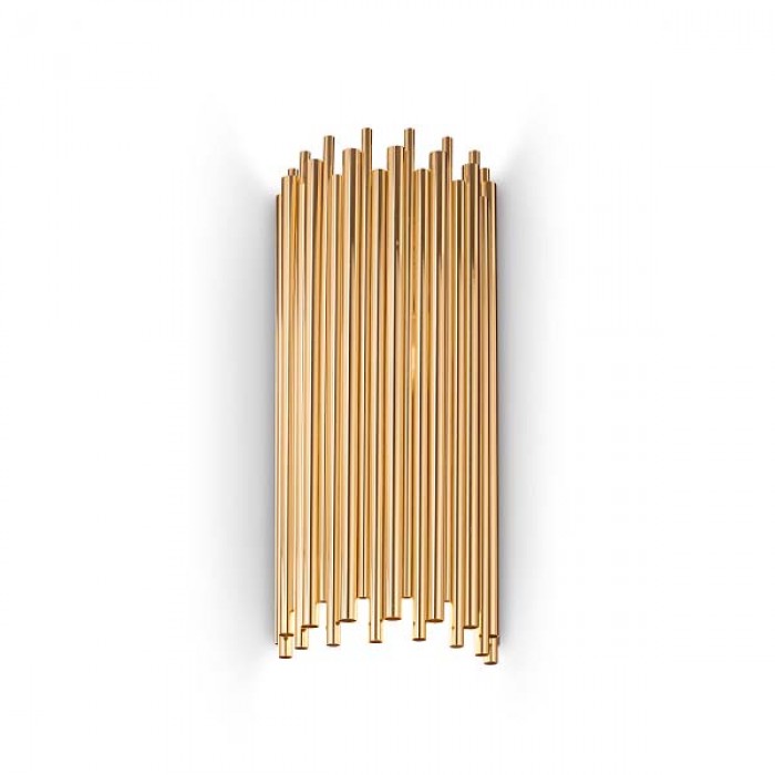 Бра, настенный светильник Ideal Lux 208794 Pan E14 2x40W IP20 золотой