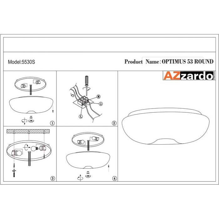Світильник Azzardo AZ1598 Optimus (5530s) Світильник Azzardo AZ1598 Optimus (5530s)