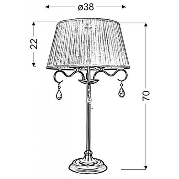 Настольная лампа Candellux 41-15273 FIESTA Настольная лампа Candellux 41-15273 FIESTA