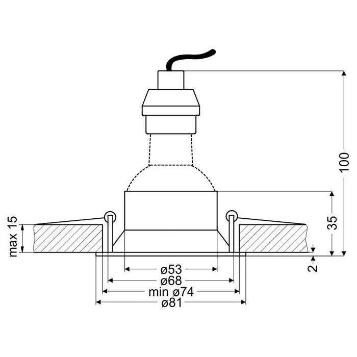 Candellux Точковий світильник 2268736 SA-12 Candellux Точковий світильник 2268736 SA-12