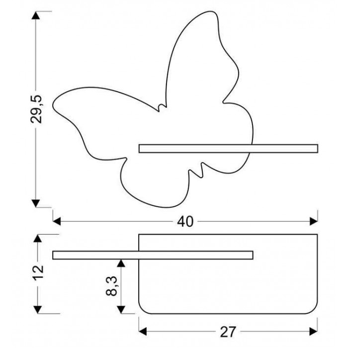 Candellux Настінний світильник 21-85160 BUTTERFLY Candellux Настінний світильник 21-85160 BUTTERFLY