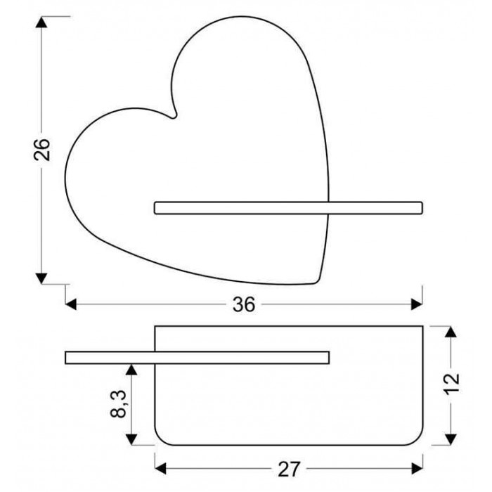 Candellux Настінний світильник 21-84569 HEART Candellux Настінний світильник 21-84569 HEART
