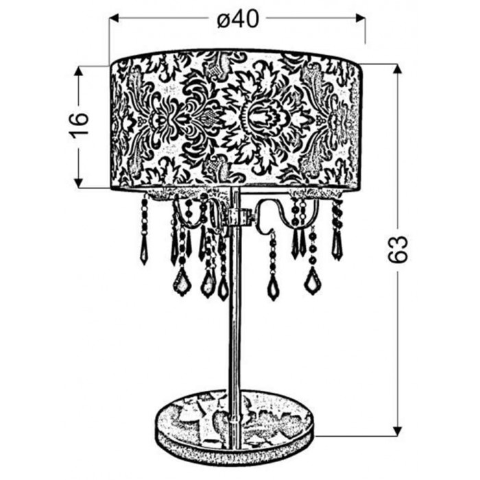 Candellux Настільна лампа 43-80540 ASTOR Candellux Настільна лампа 43-80540 ASTOR
