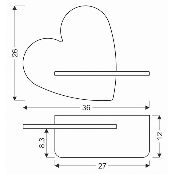 Candellux Настінний світильник 21-03850 Heart Candellux Настінний світильник 21-03850 Heart