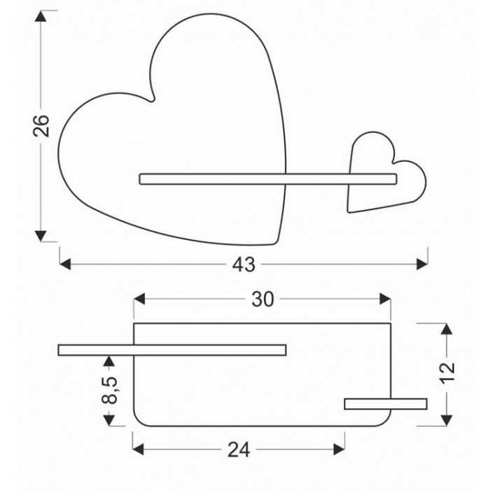 Настенный светильник Candellux 21-84552 Heart Настенный светильник Candellux 21-84552 Heart