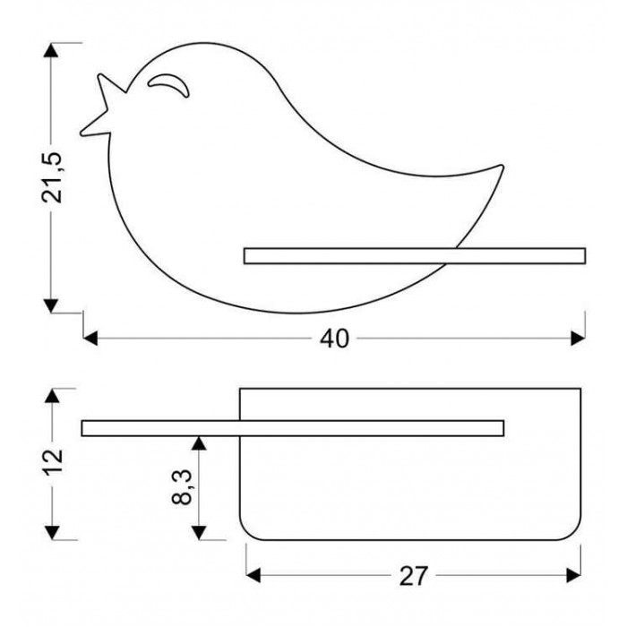 Candellux Настінний світильник 21-85054 BIRD Candellux Настінний світильник 21-85054 BIRD