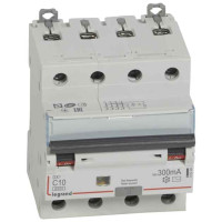 Дифференциальный выключатель 4P C 10A 300мA AC, Legrand, 411204
