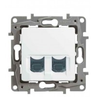 Розетка 2ХRJ45 Кат.5е UTP біла Legrand, 672255