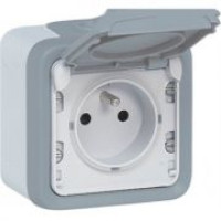 Розетка з кришкою сіра Legrand, 69731