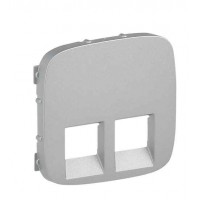 Панель розетки RJ11+RJ45 Legrand Valena Allure алюміній, 755427