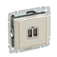 Механізм розетки 2хUSB Legrand Valena слонова кістка, 774170