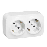 Розетка 2X2К+З Legrand Forix біла, 782423